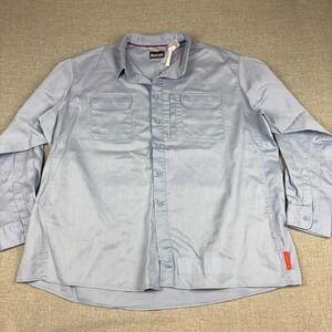 Bulwark IQ Series Shirt Mens Big 3XL Blue FR Flame Resistant Workwear Button Up